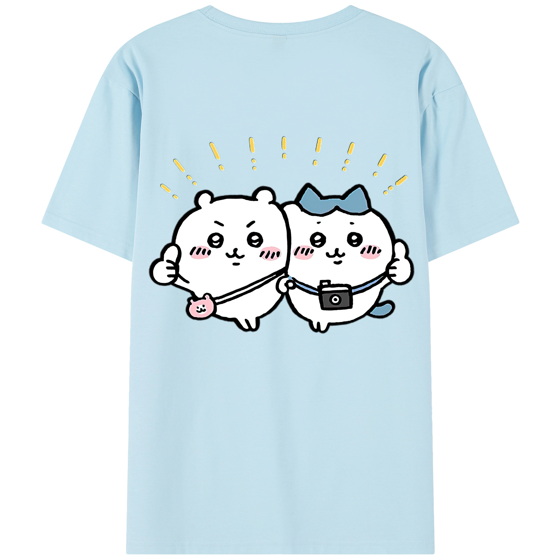 （画像用） ちいかわ ちいかわ Chii-kawa chiikawa 綿100％半袖Tシャツ（背面プリント）